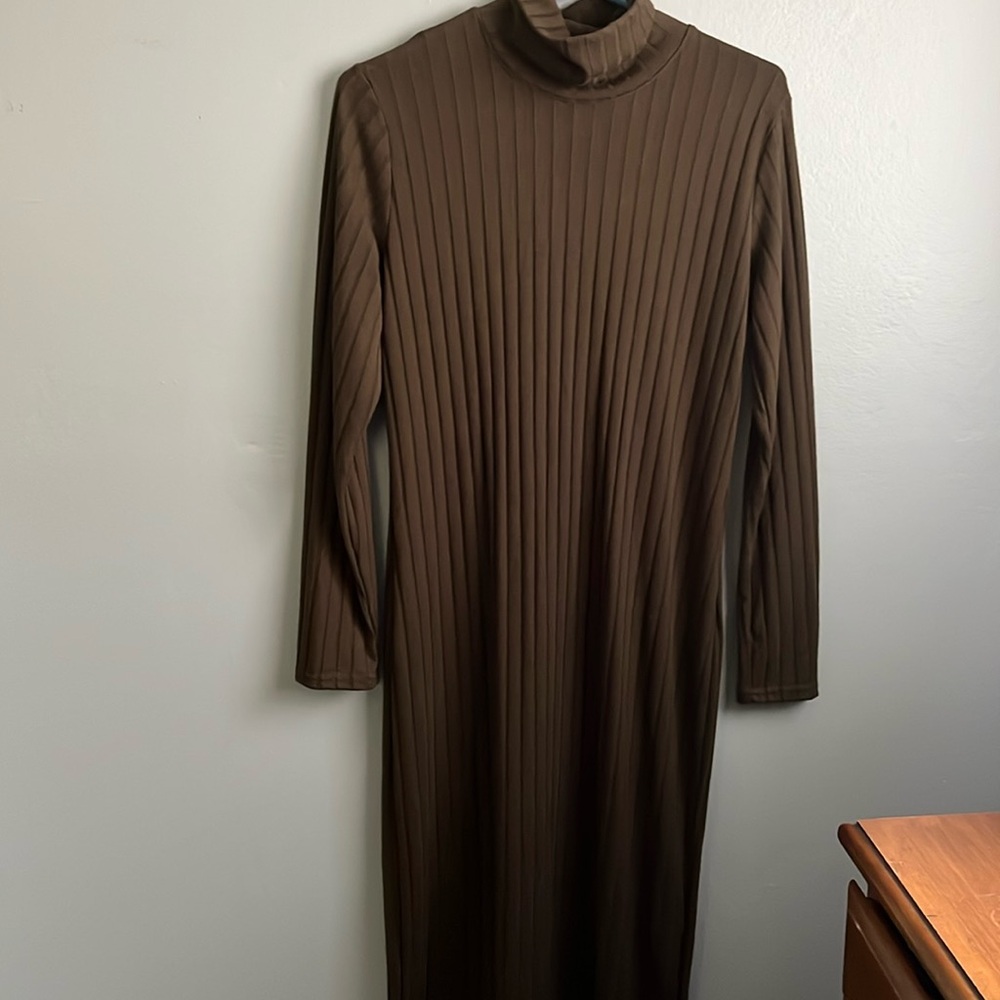 H&M Long Sleeve Mock Neck Maxi dress